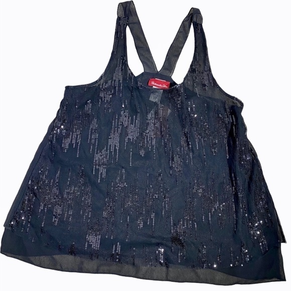 NWT Panhandle Slim Western Sleeveless Sequin Top Black - Picture 12 of 12